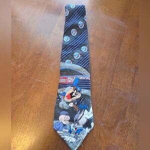Vintage 90s looney tunes Toronto blue jays mlb baseball Yankees tie tye